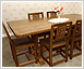 6ft table and lattice back chairs