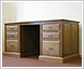 Double pedestal desk with file drawers