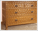 Adzed oak chest of drawers