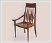 Highback Sculptured Chair in Walnut
